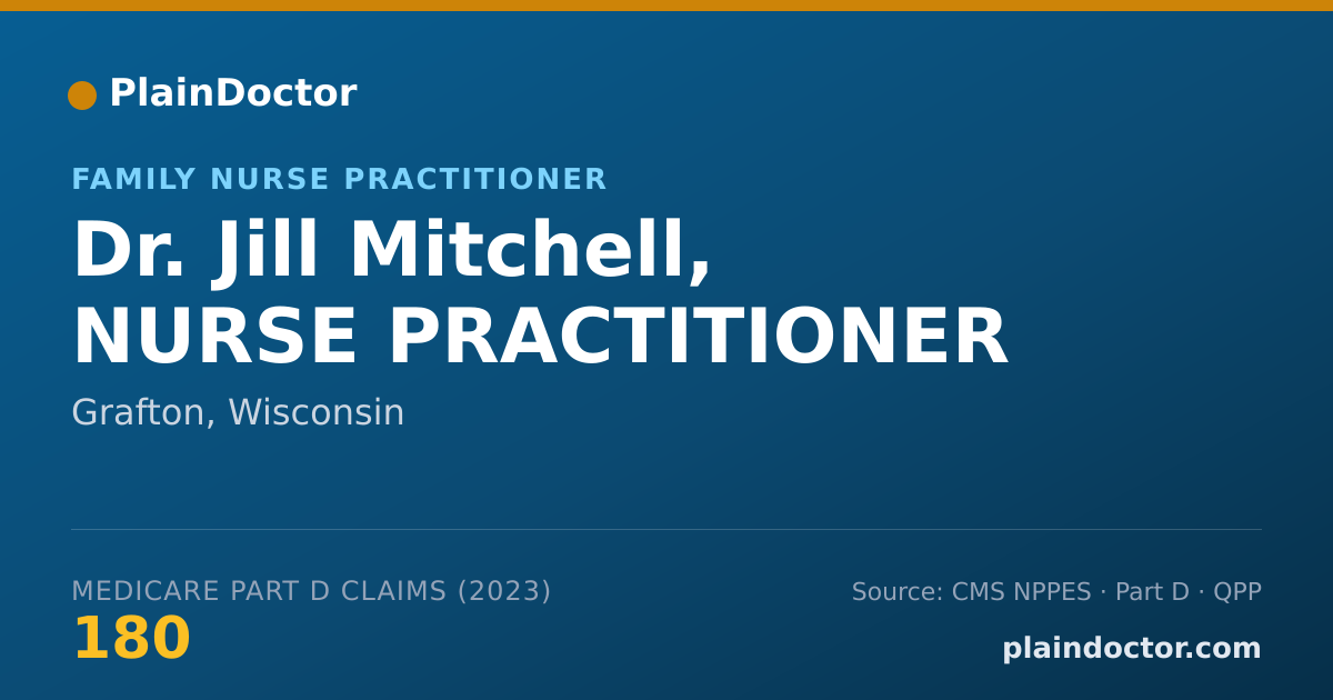 Shareable card for Jill Mitchell, NURSE PRACTITIONER - Family Nurse Practitioner, Grafton, WI