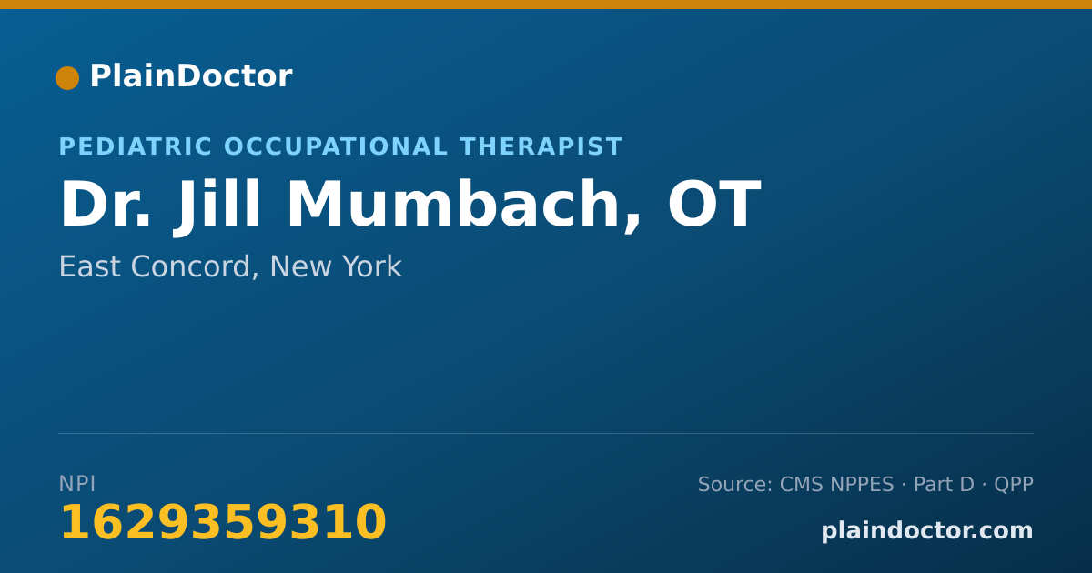 Shareable card for Jill Mumbach, OT - Pediatric Occupational Therapist, East Concord, NY