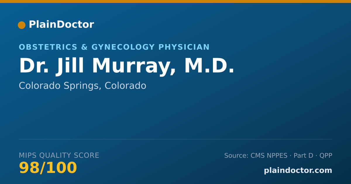 Shareable card for Jill Murray, M.D. - Obstetrics & Gynecology Physician, Colorado Springs, CO