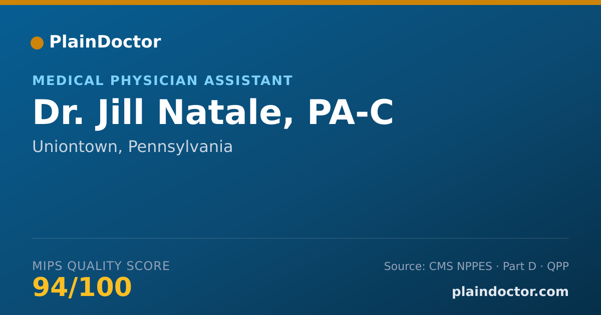 Shareable card for Jill Natale, PA-C - Medical Physician Assistant, Uniontown, PA