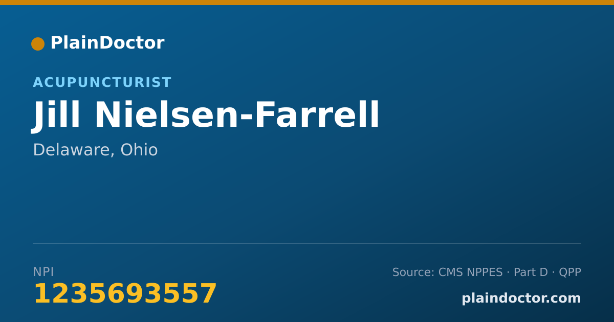 Shareable card for Jill Nielsen-Farrell - Acupuncturist, Delaware, OH
