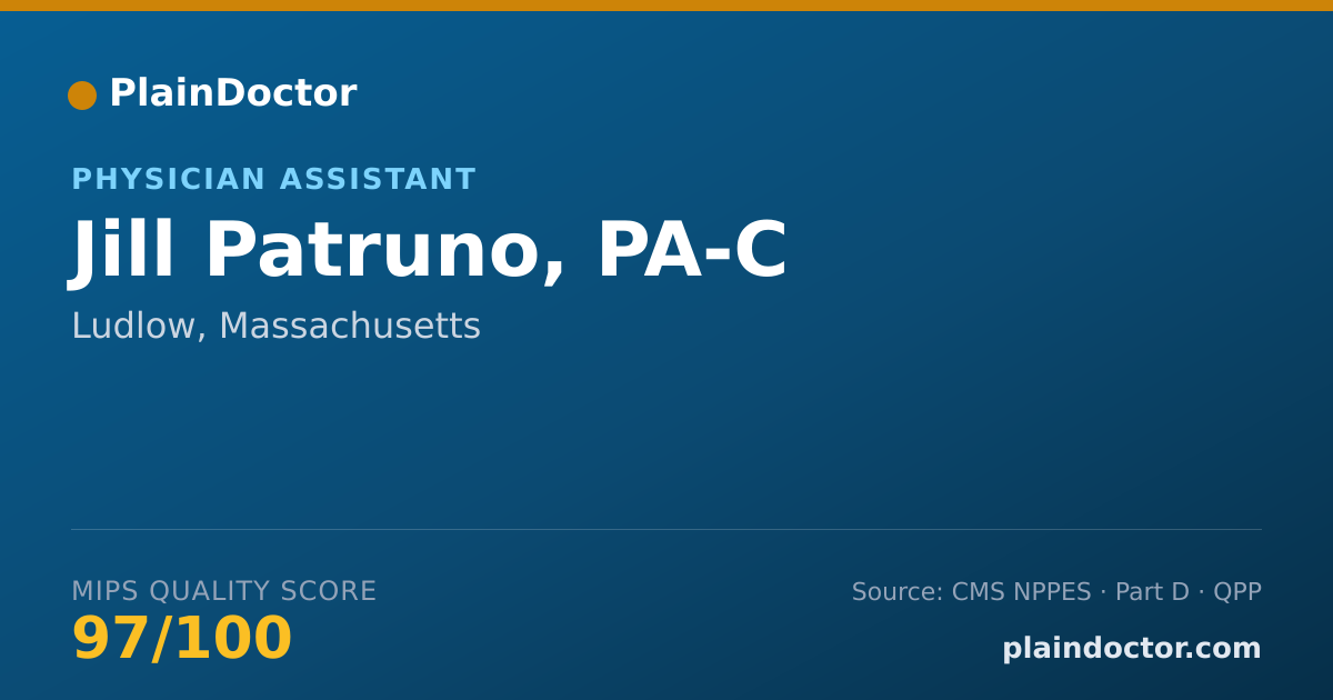 Shareable card for Jill Patruno, PA-C - Physician Assistant, Ludlow, MA