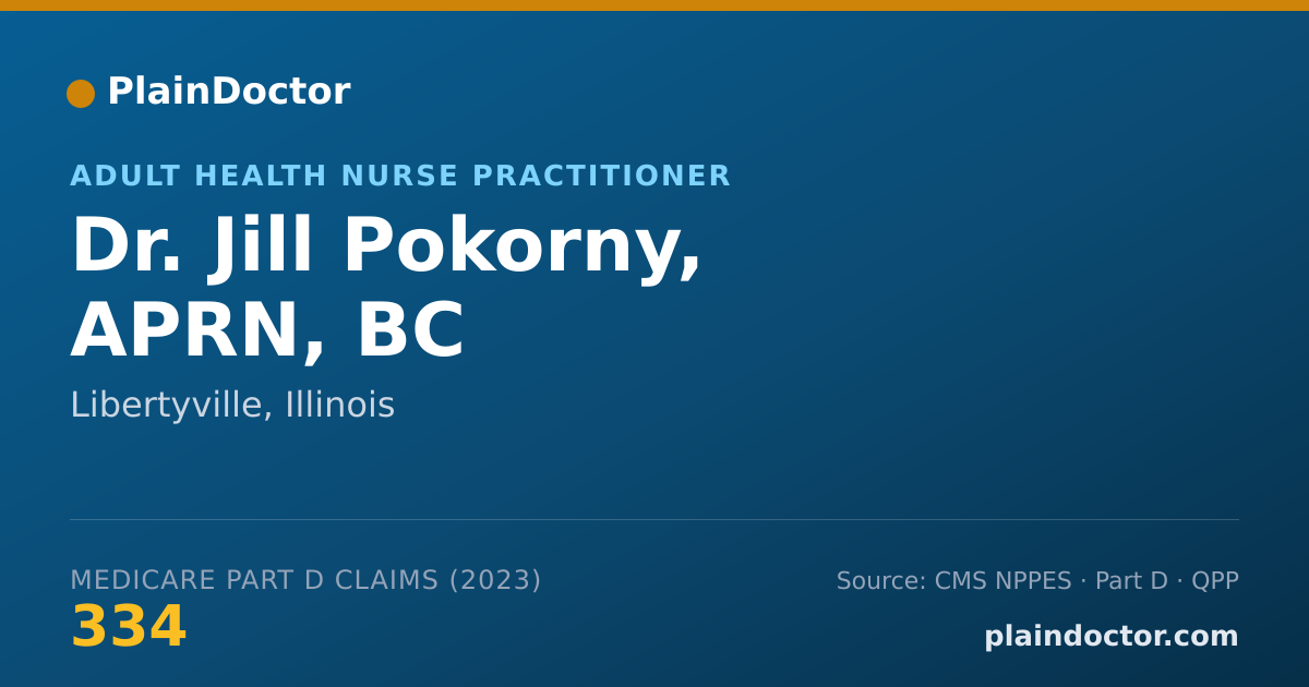 Shareable card for Jill Pokorny, APRN, BC - Adult Health Nurse Practitioner, Libertyville, IL