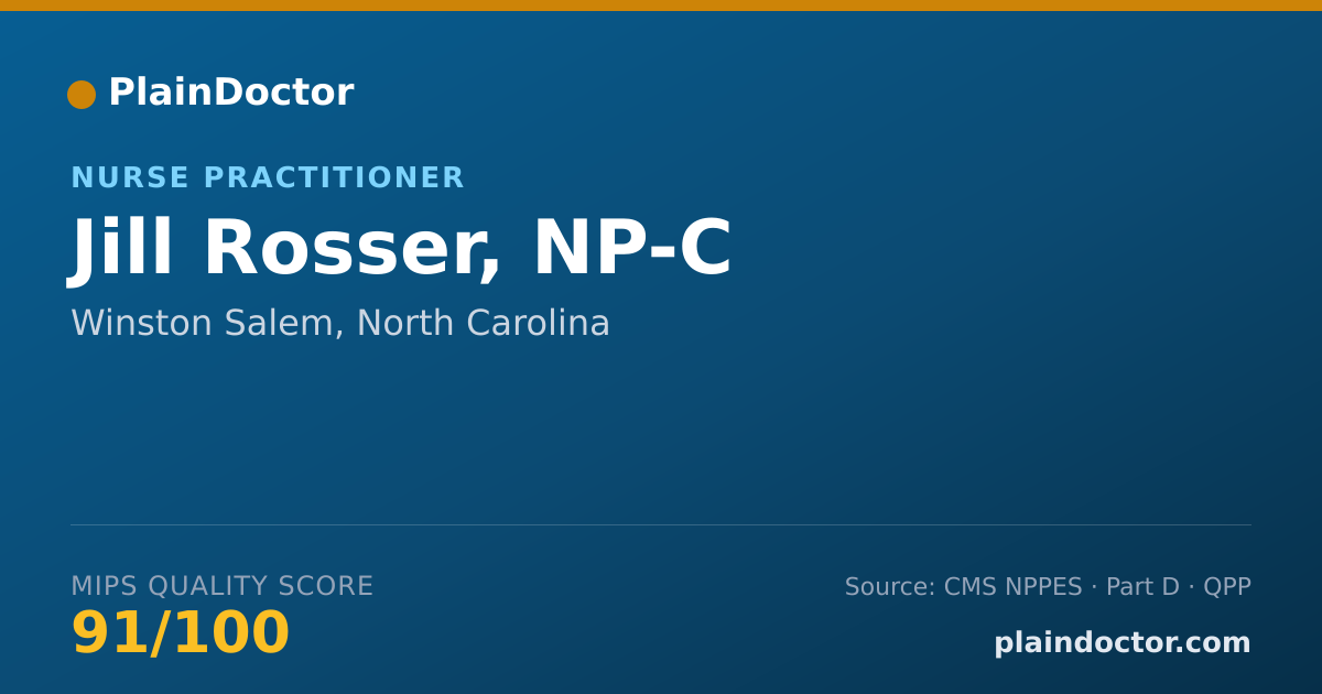 Shareable card for Jill Rosser, NP-C - Nurse Practitioner, Winston Salem, NC
