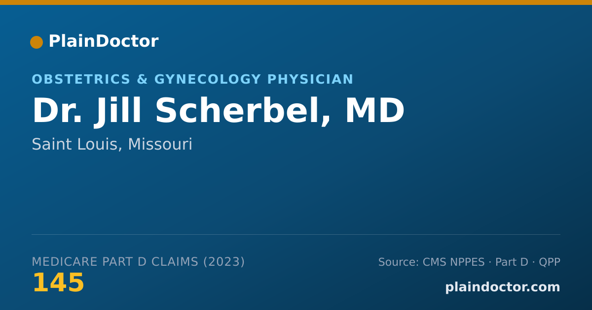 Shareable card for Jill Scherbel, MD - Obstetrics & Gynecology Physician, Saint Louis, MO