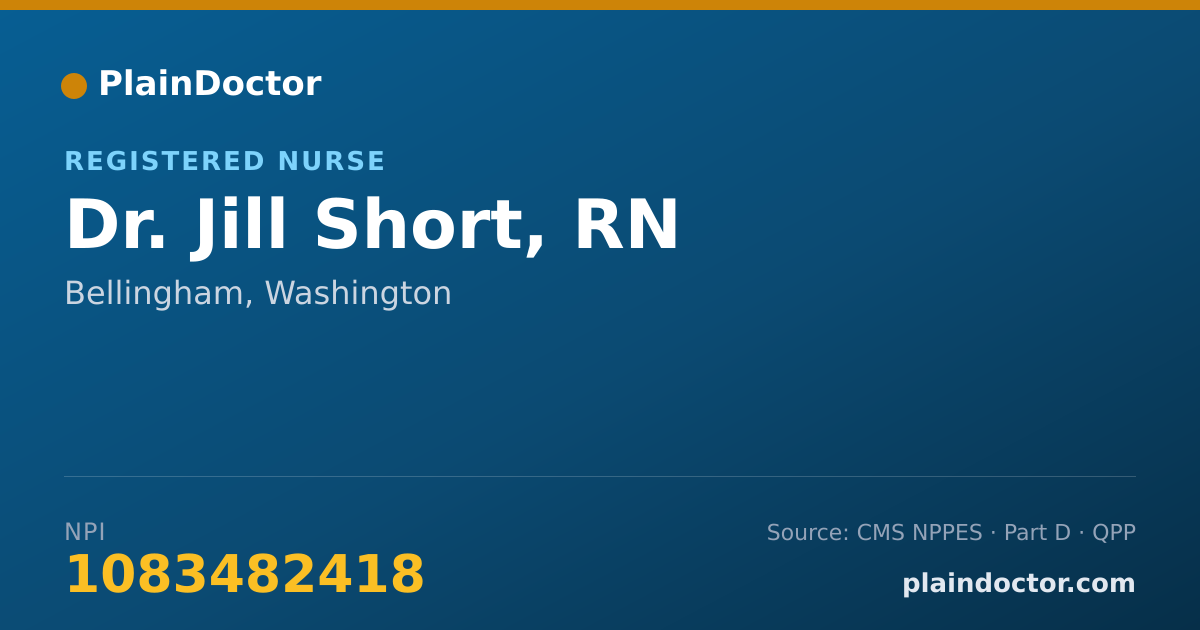 Shareable card for Jill Short, RN - Registered Nurse, Bellingham, WA