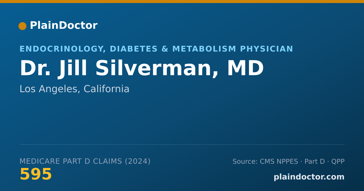 Shareable card for Jill Silverman, MD - Endocrinology, Diabetes & Metabolism Physician, Los Angeles, CA