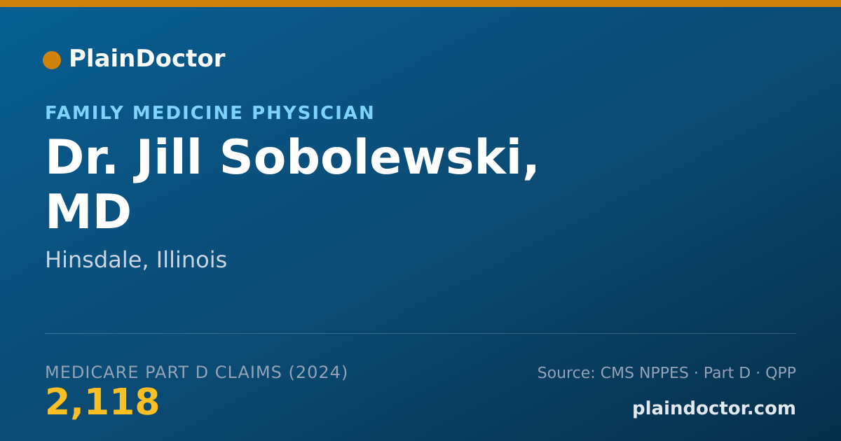 Shareable card for Jill Sobolewski, MD - Family Medicine Physician, Hinsdale, IL