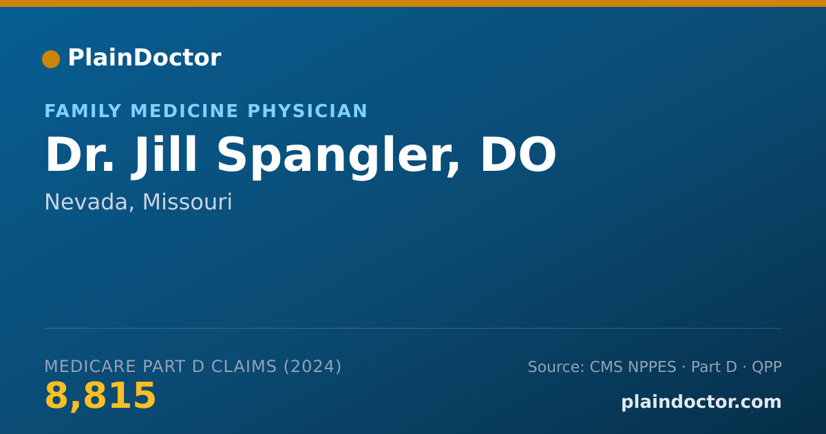 Shareable card for Jill Spangler, DO - Family Medicine Physician, Nevada, MO