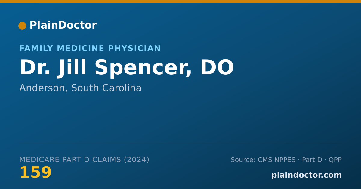 Shareable card for Jill Spencer, DO - Family Medicine Physician, Anderson, SC