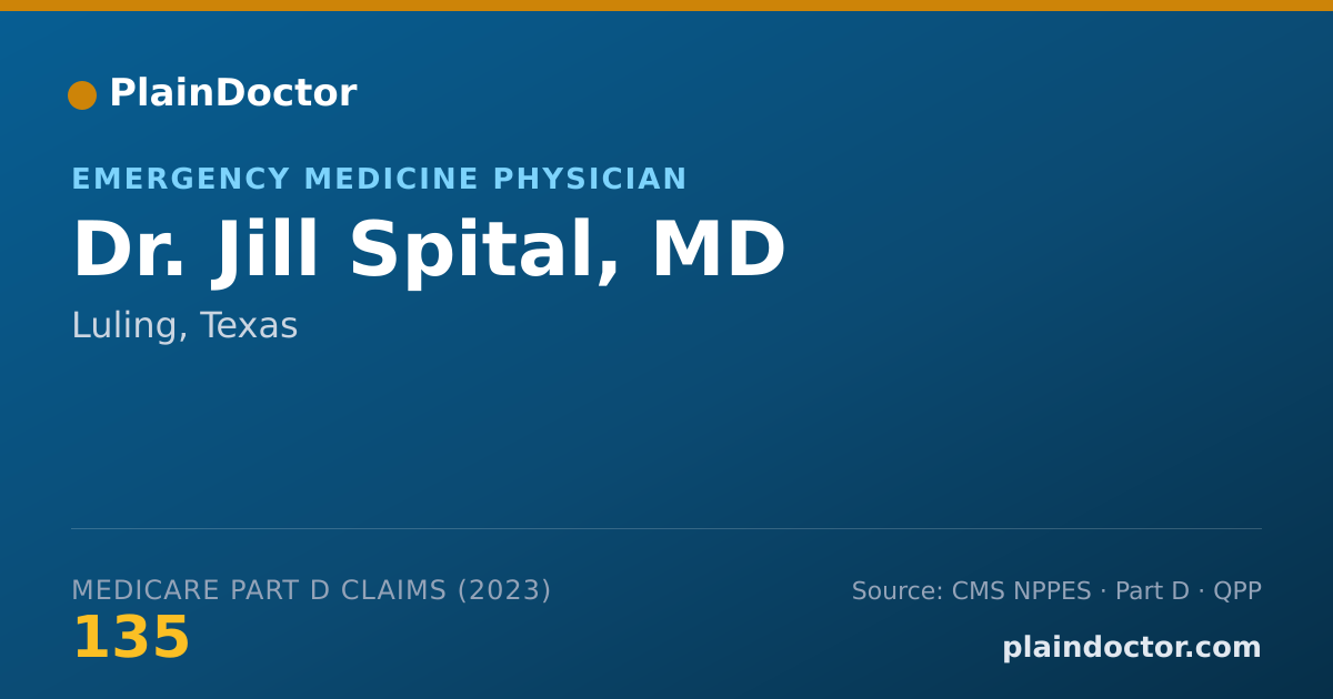 Shareable card for Jill Spital, MD - Emergency Medicine Physician, Luling, TX