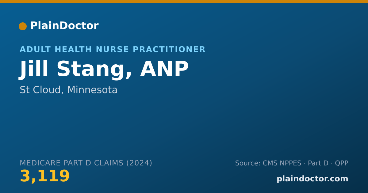 Shareable card for Jill Stang, ANP - Adult Health Nurse Practitioner, St Cloud, MN