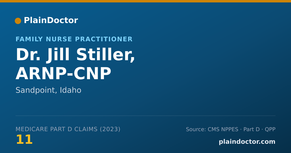 Shareable card for Jill Stiller, ARNP-CNP - Family Nurse Practitioner, Sandpoint, ID