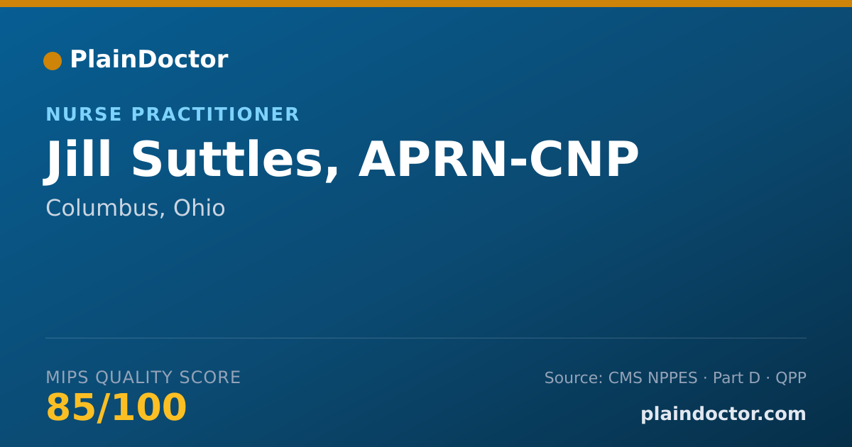 Shareable card for Jill Suttles, APRN-CNP - Family Nurse Practitioner, Columbus, OH