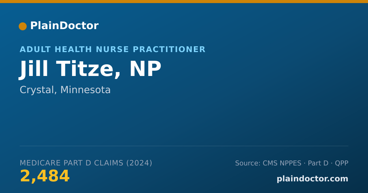 Shareable card for Jill Titze, NP - Adult Health Nurse Practitioner, Crystal, MN