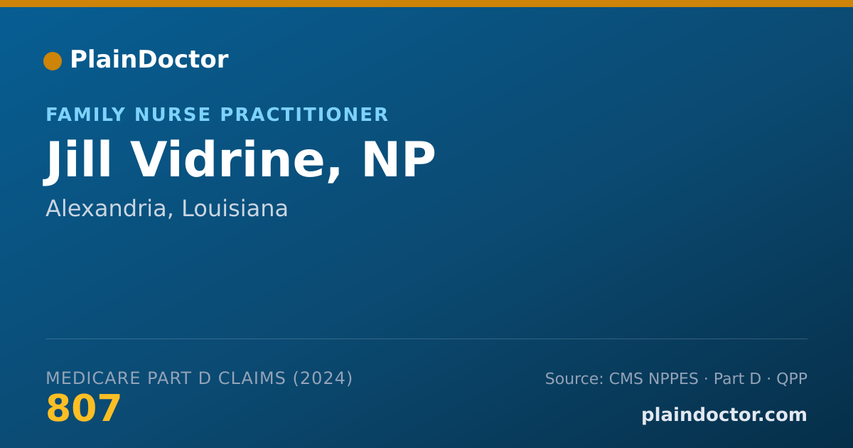 Shareable card for Jill Vidrine, NP - Family Nurse Practitioner, Alexandria, LA
