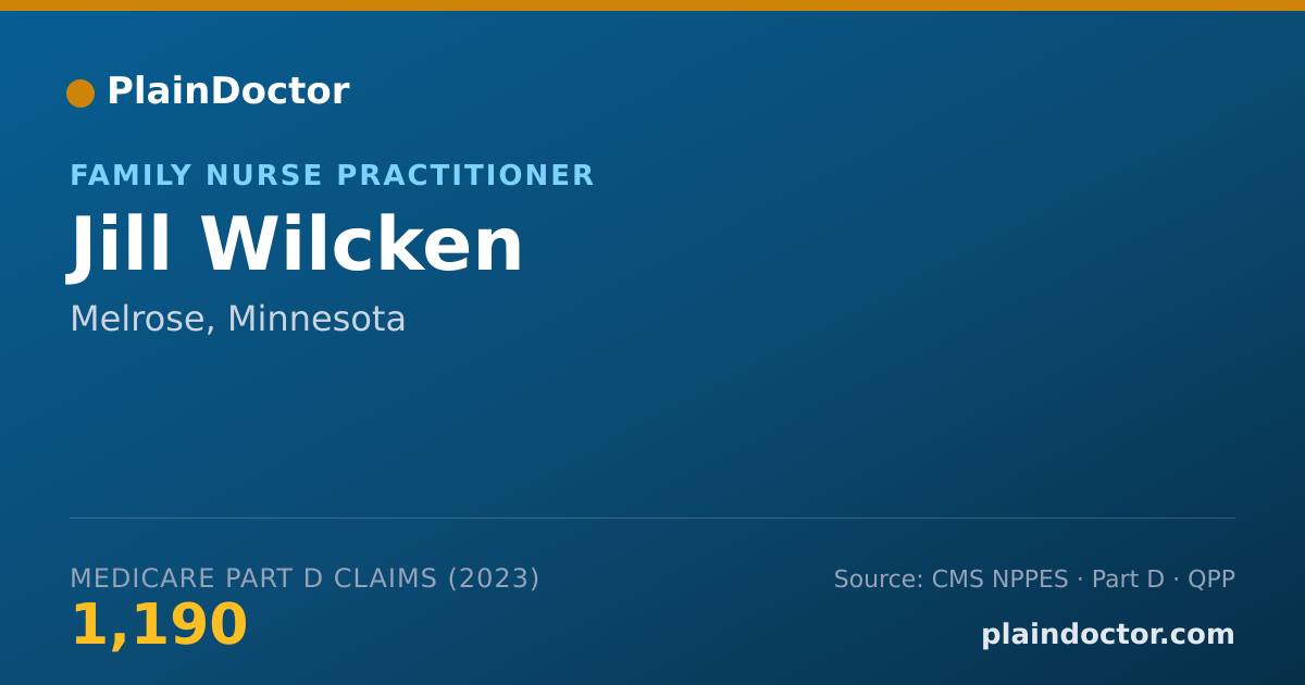 Shareable card for Jill Wilcken - Family Nurse Practitioner, Melrose, MN