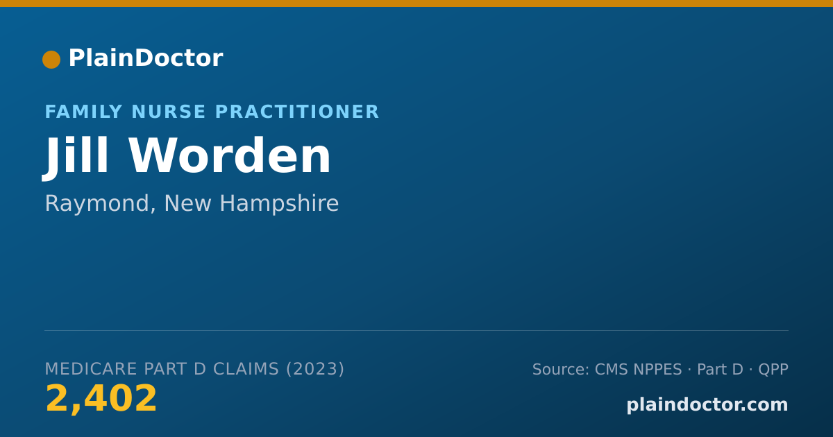 Shareable card for Jill Worden - Family Nurse Practitioner, Raymond, NH