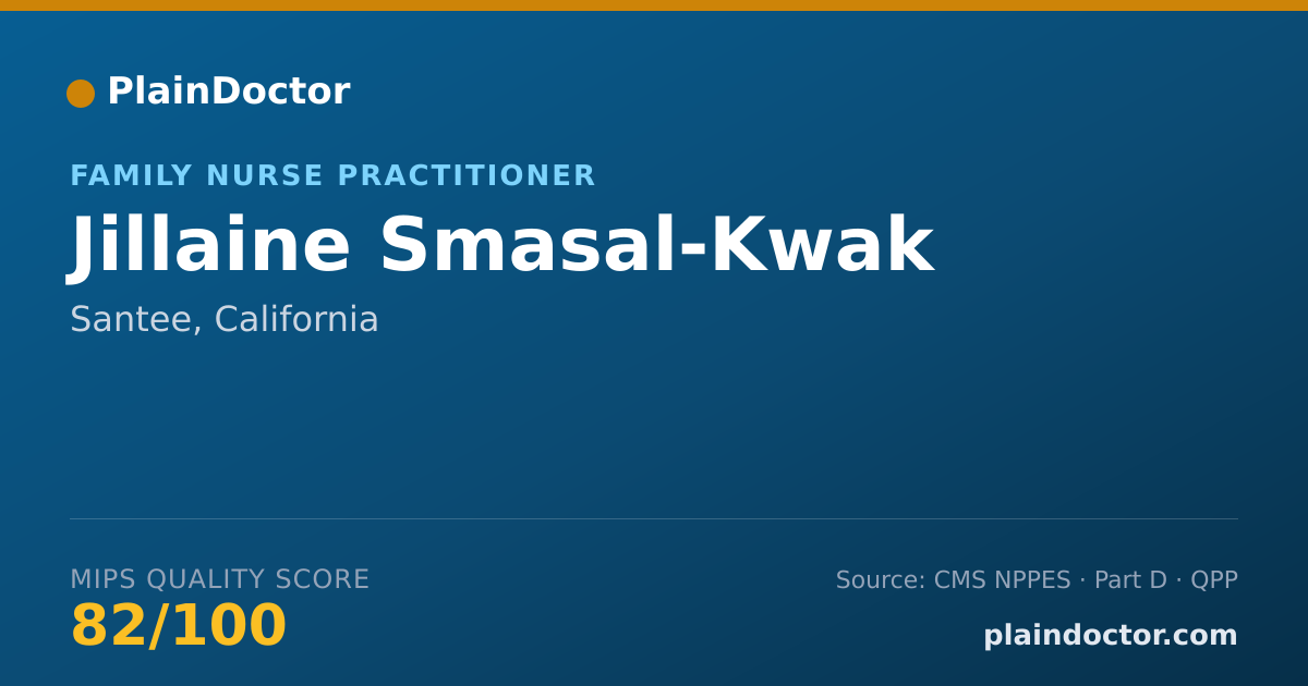 Shareable card for Jillaine Smasal-Kwak - Family Nurse Practitioner, Santee, CA