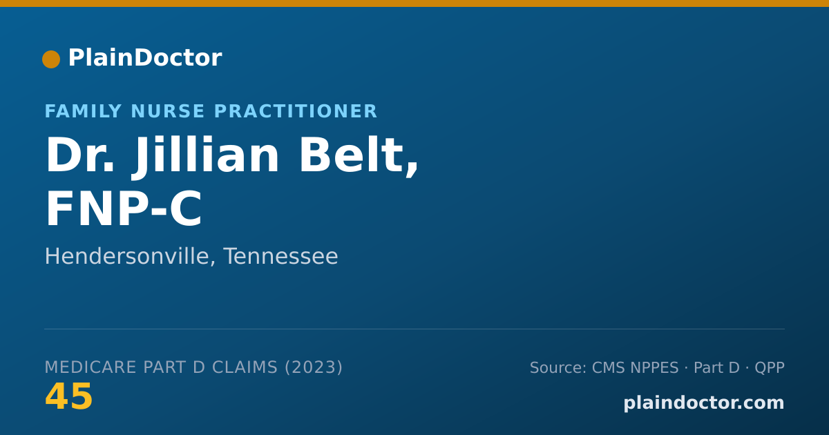 Shareable card for Jillian Belt, FNP-C - Family Nurse Practitioner, Hendersonville, TN