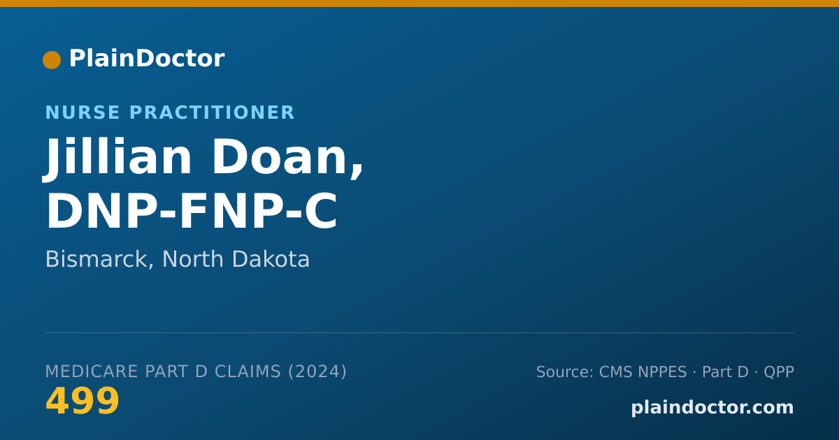 Shareable card for Jillian Doan, DNP-FNP-C - Nurse Practitioner, Bismarck, ND