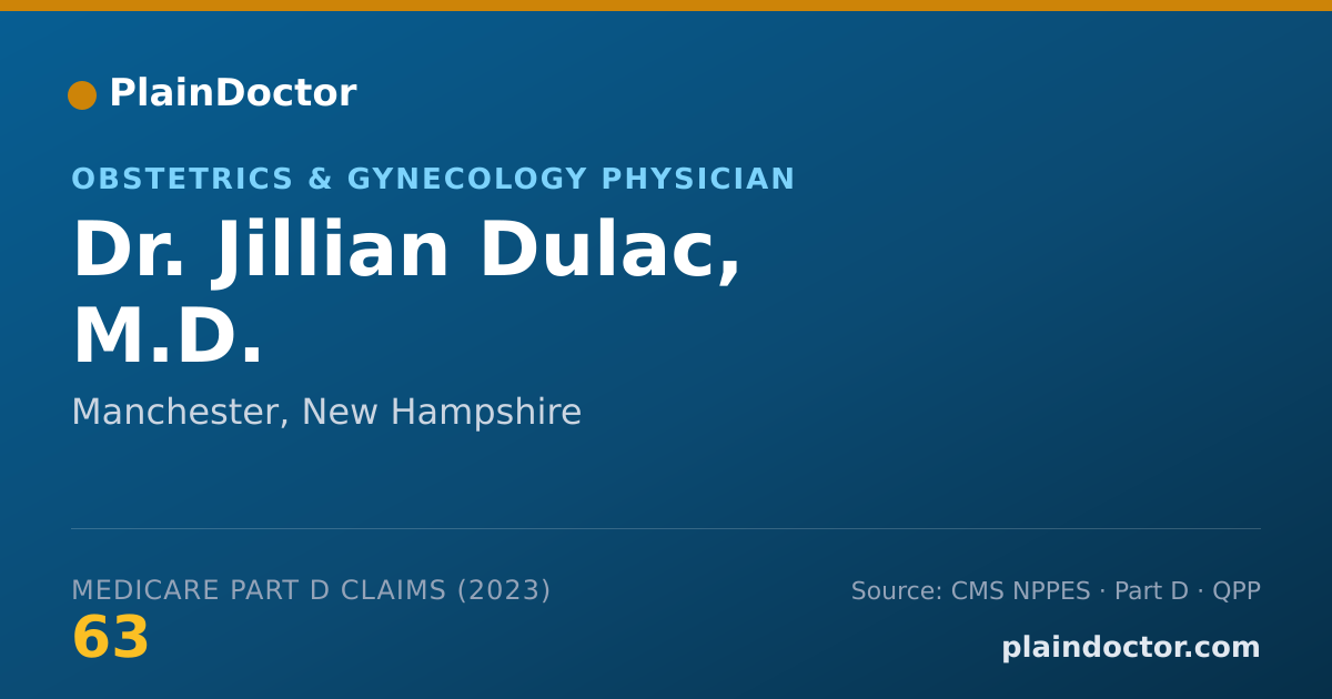 Shareable card for Jillian Dulac, M.D. - Obstetrics & Gynecology Physician, Manchester, NH