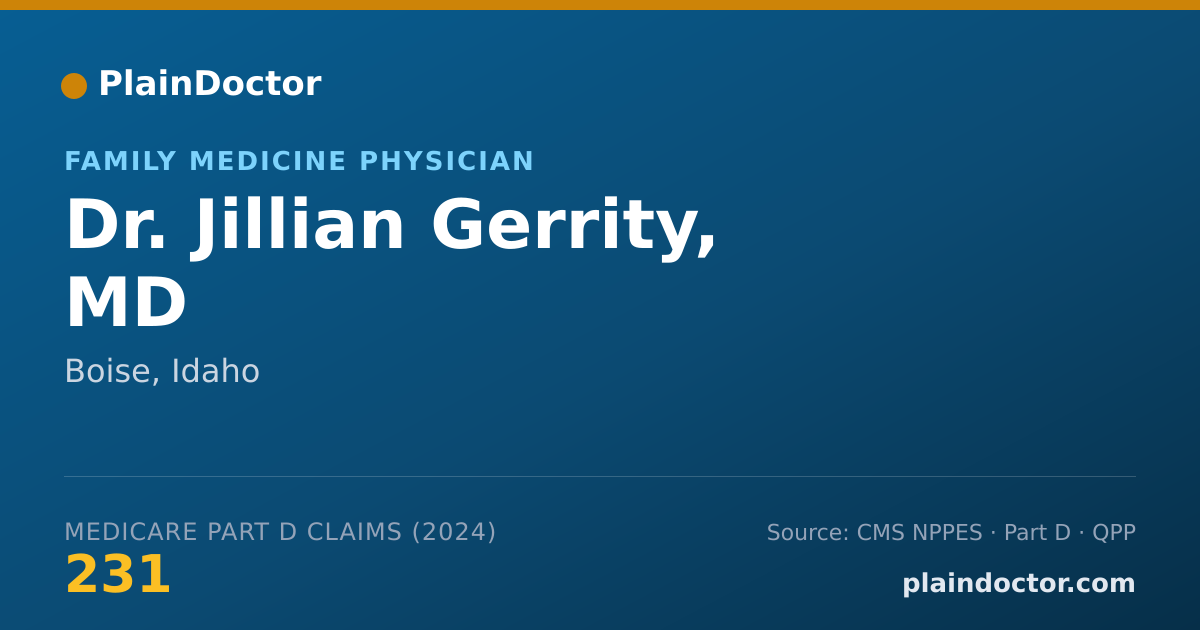Shareable card for Jillian Gerrity, MD - Family Medicine Physician, Boise, ID
