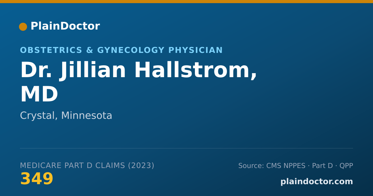 Shareable card for Jillian Hallstrom, MD - Obstetrics & Gynecology Physician, Crystal, MN