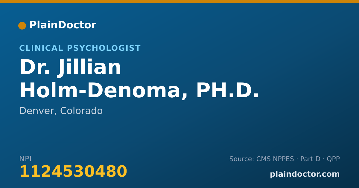 Shareable card for Jillian Holm-Denoma, PH.D. - Clinical Psychologist, Denver, CO