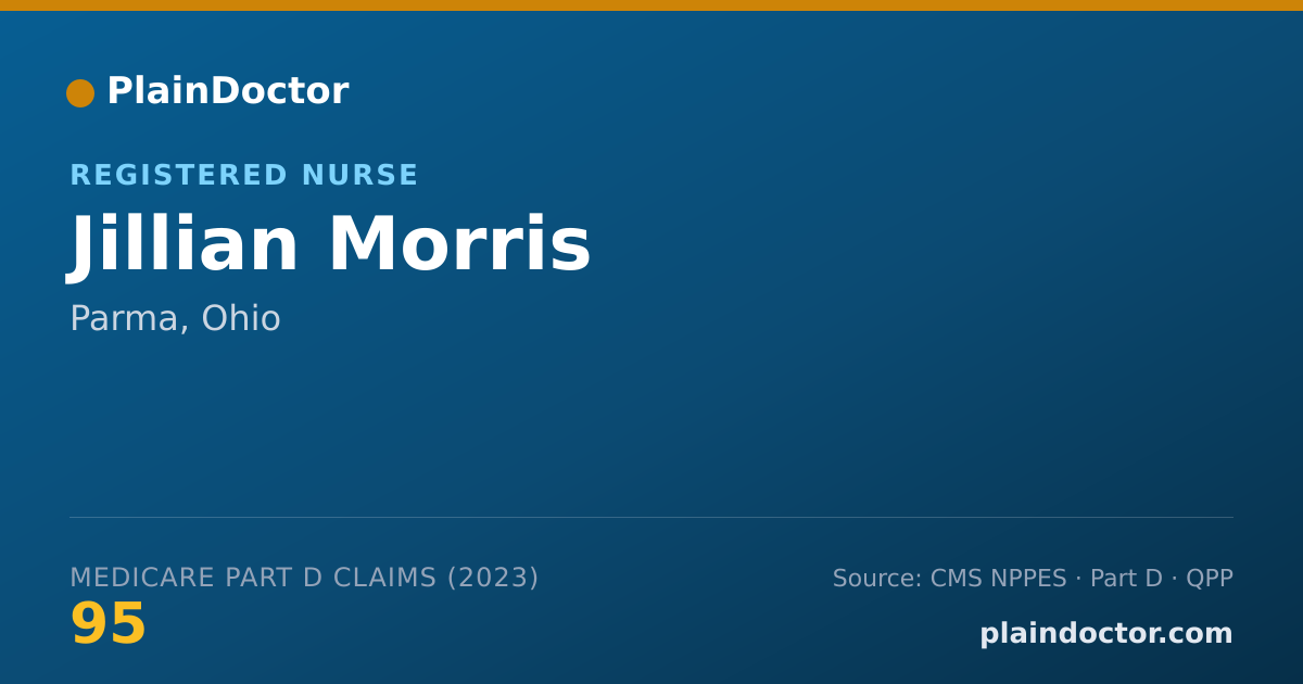 Shareable card for Jillian Morris - Registered Nurse, Parma, OH
