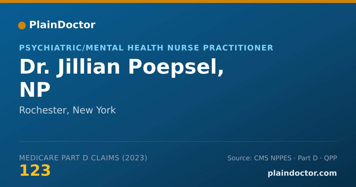 Shareable card for Jillian Poepsel, NP - Psychiatric/Mental Health Nurse Practitioner, Rochester, NY