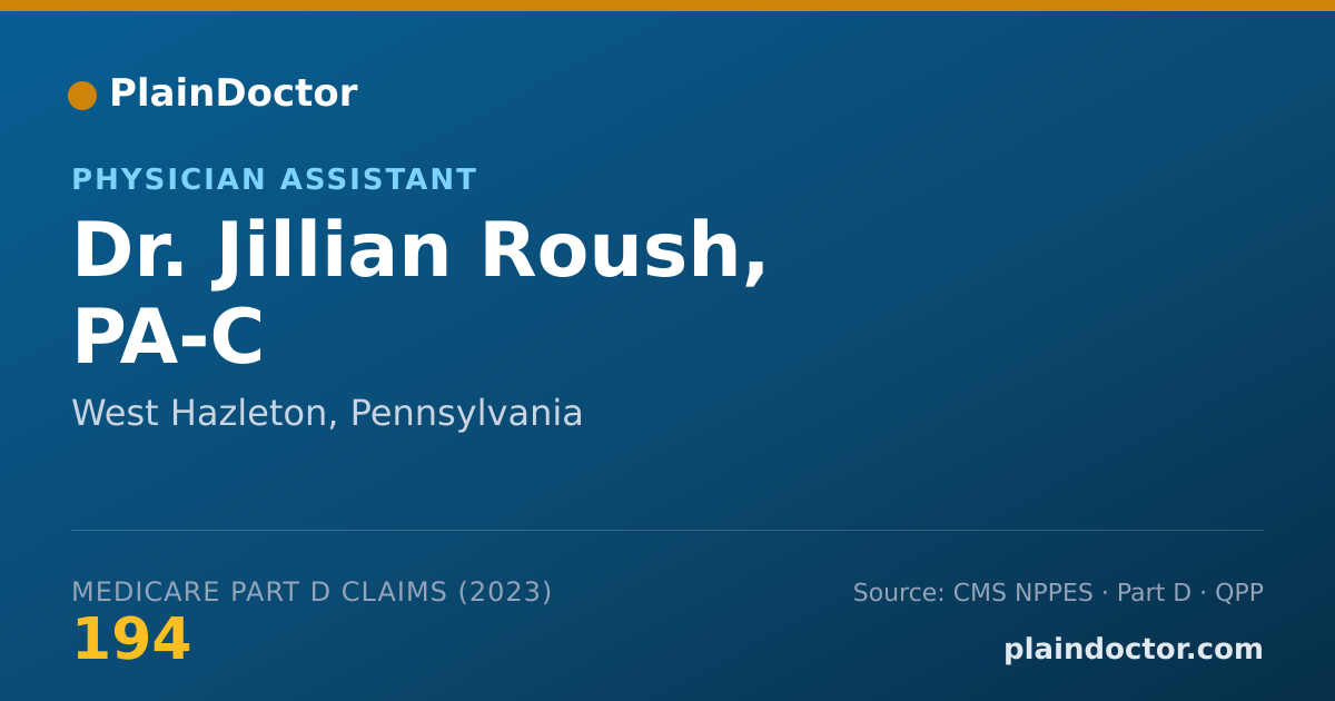 Shareable card for Jillian Roush, PA-C - Physician Assistant, West Hazleton, PA
