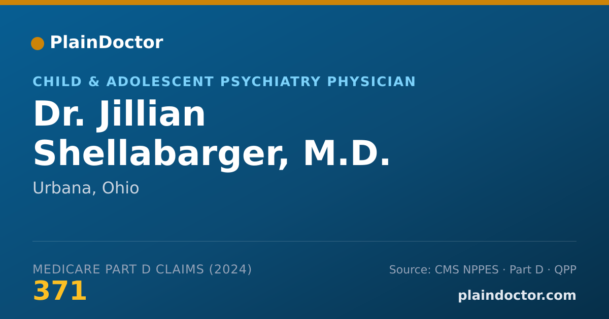 Shareable card for Jillian Shellabarger, M.D. - Child & Adolescent Psychiatry Physician, Urbana, OH