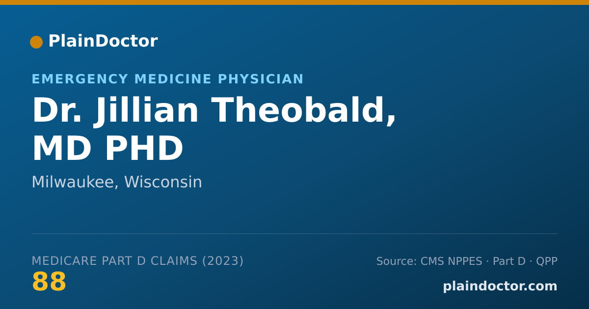 Shareable card for Jillian Theobald, MD PHD - Emergency Medicine Physician, Milwaukee, WI