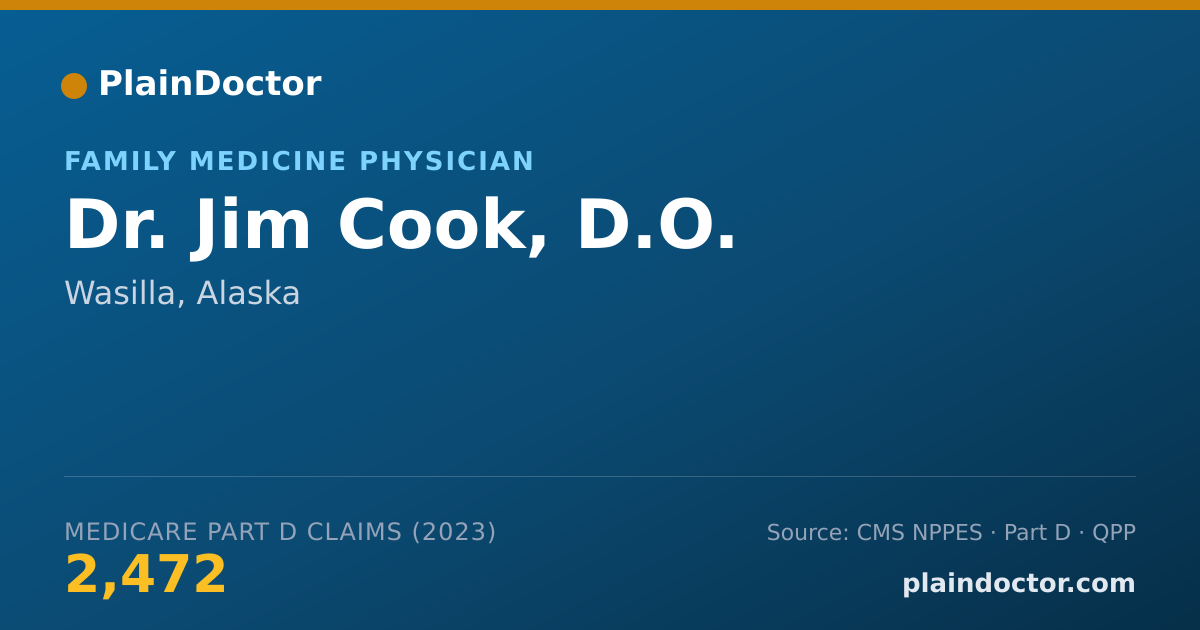 Shareable card for Jim Cook, D.O. - Family Medicine Physician, Wasilla, AK