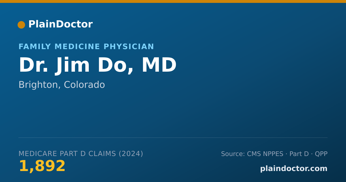 Shareable card for Jim Do, MD - Family Medicine Physician, Brighton, CO
