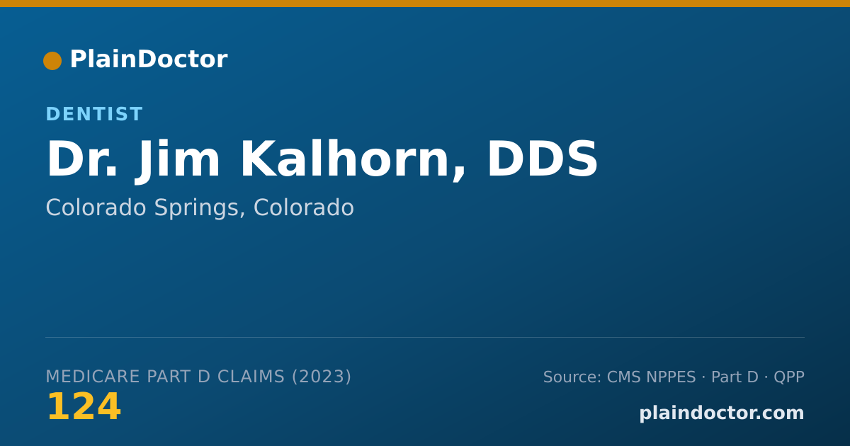 Shareable card for Jim Kalhorn, DDS - Dentist, Colorado Springs, CO
