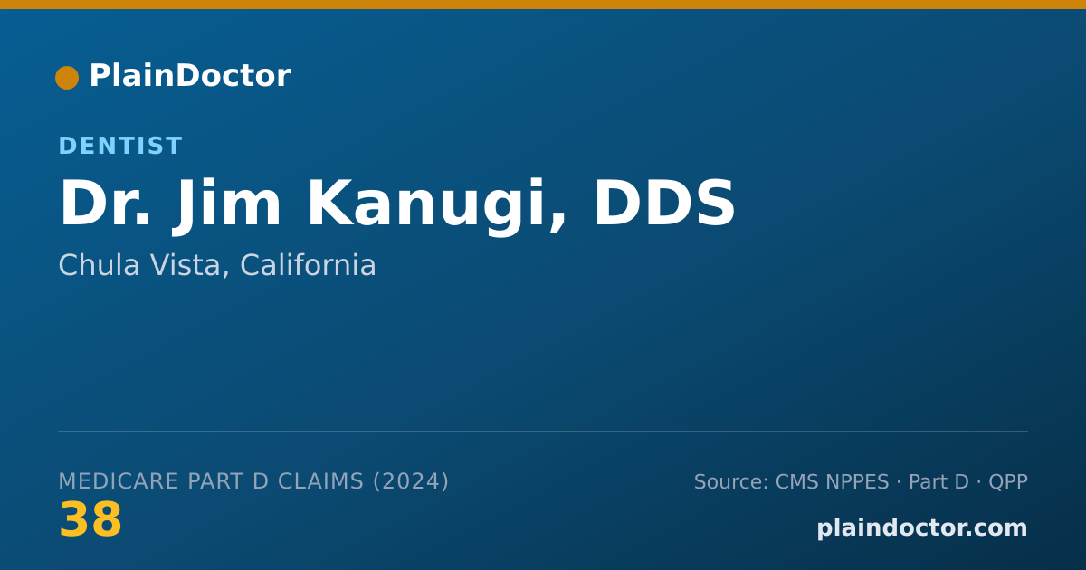 Shareable card for Jim Kanugi, DDS - Dentist, Chula Vista, CA