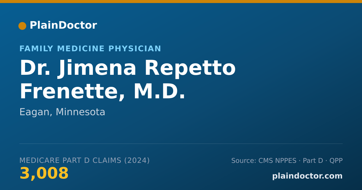 Shareable card for Jimena Repetto Frenette, M.D. - Family Medicine Physician, Eagan, MN