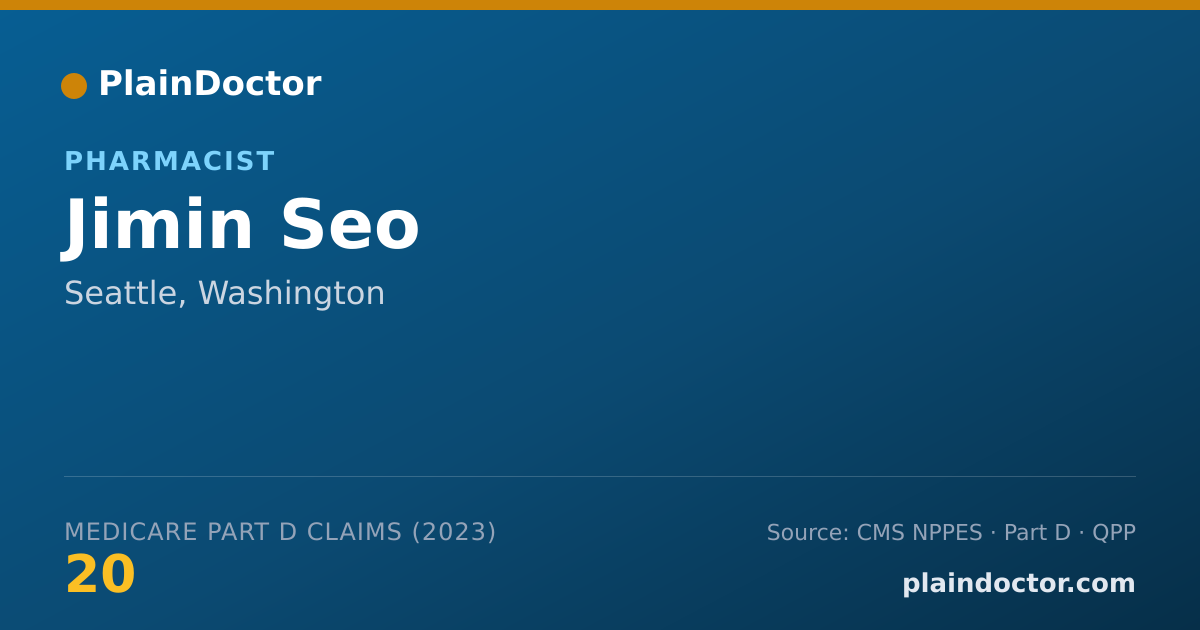 Shareable card for Jimin Seo - Pharmacist, Seattle, WA