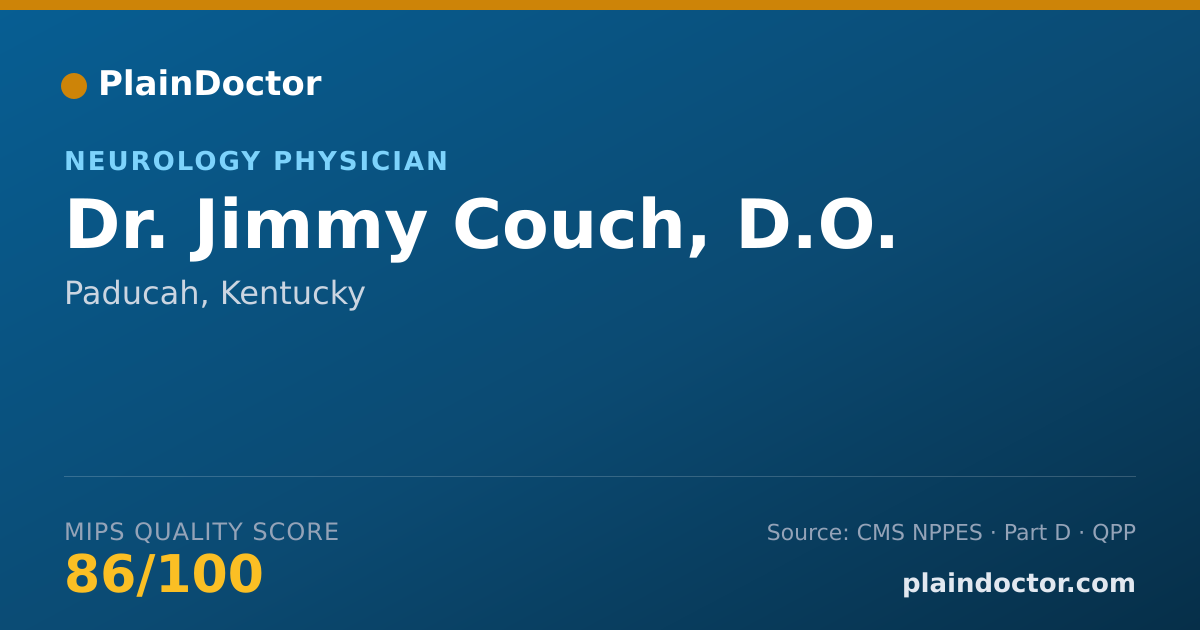 Shareable card for Jimmy Couch, D.O. - Neurology Physician, Paducah, KY