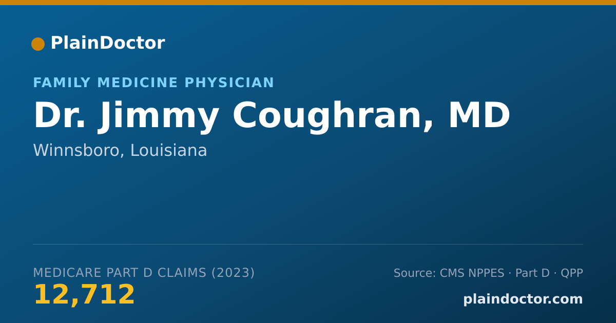 Shareable card for Jimmy Coughran, MD - Family Medicine Physician, Winnsboro, LA
