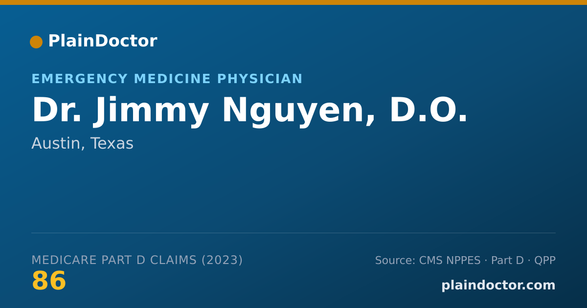 Shareable card for Jimmy Nguyen, D.O. - Emergency Medicine Physician, Austin, TX