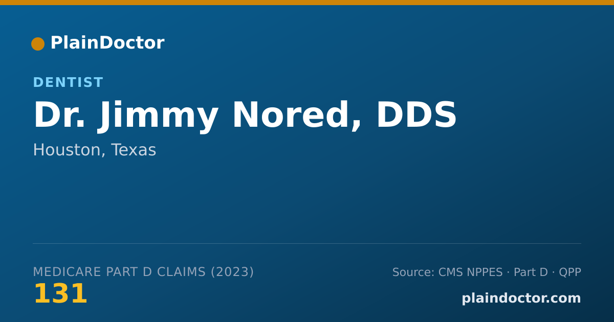 Shareable card for Jimmy Nored, DDS - Dentist, Houston, TX