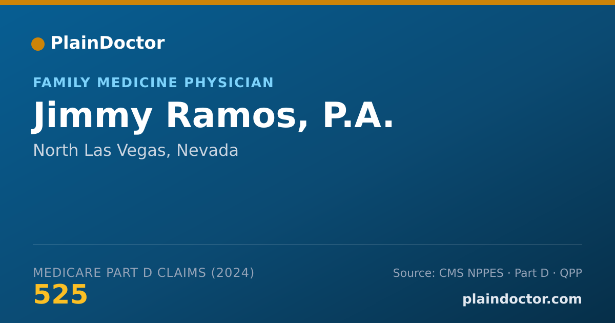 Shareable card for Jimmy Ramos, P.A. - Family Medicine Physician, North Las Vegas, NV