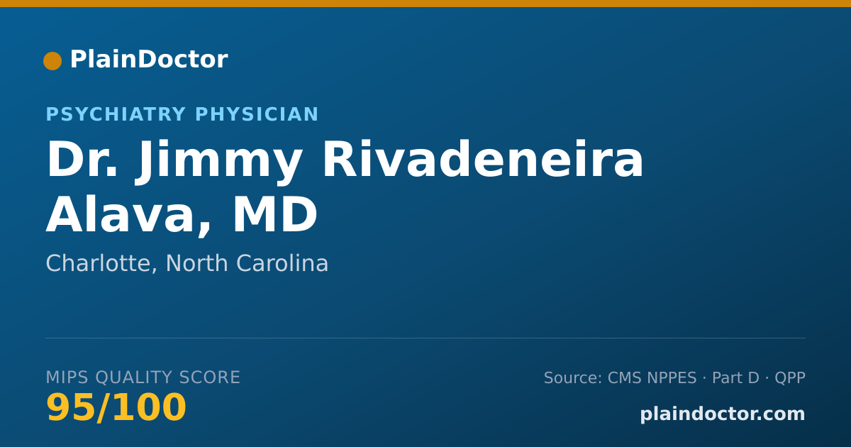 Shareable card for Jimmy Rivadeneira Alava, MD - Psychiatry Physician, Charlotte, NC