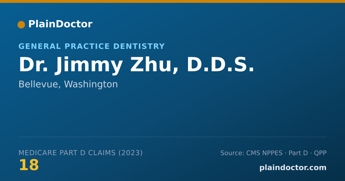 Shareable card for Jimmy Zhu, D.D.S. - General Practice Dentistry, Bellevue, WA