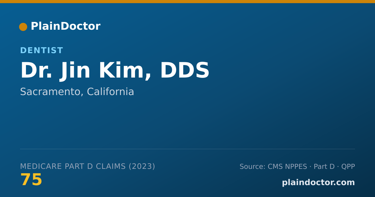 Shareable card for Jin Kim, DDS - Dentist, Sacramento, CA