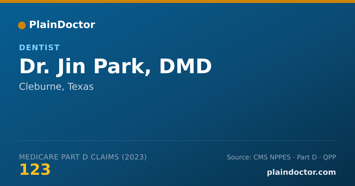 Shareable card for Jin Park, DMD - Dentist, Cleburne, TX