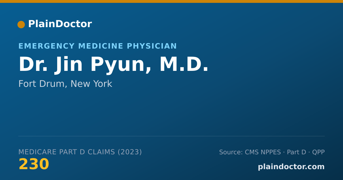 Shareable card for Jin Pyun, M.D. - Emergency Medicine Physician, Fort Drum, NY